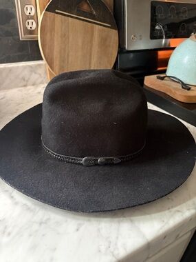 Wrangler 100 wool - cowboy hat / silver dollar size 7 1/8